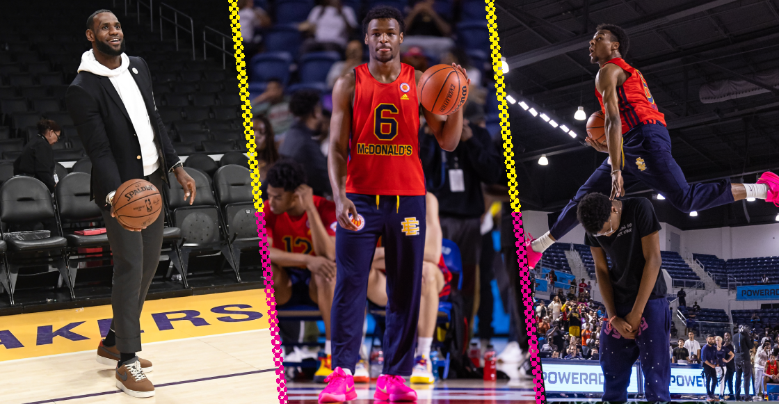 De tal palo, tal astilla: Bronny James, hijo de LeBron, se robó el show en un concurso de clavadas