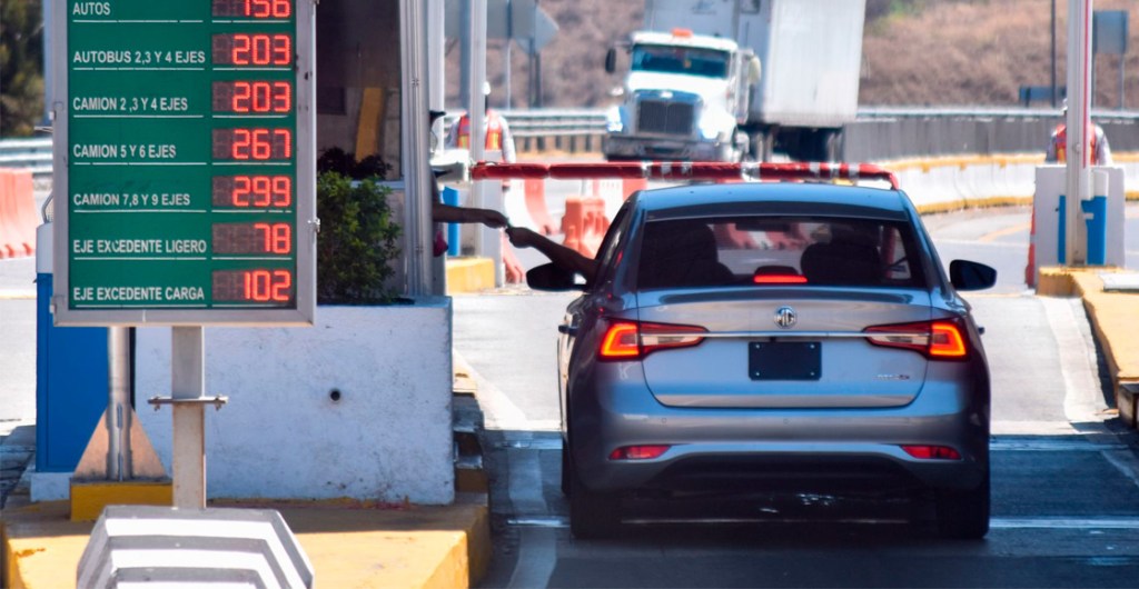 Una caseta de peaje de una autopista en México
