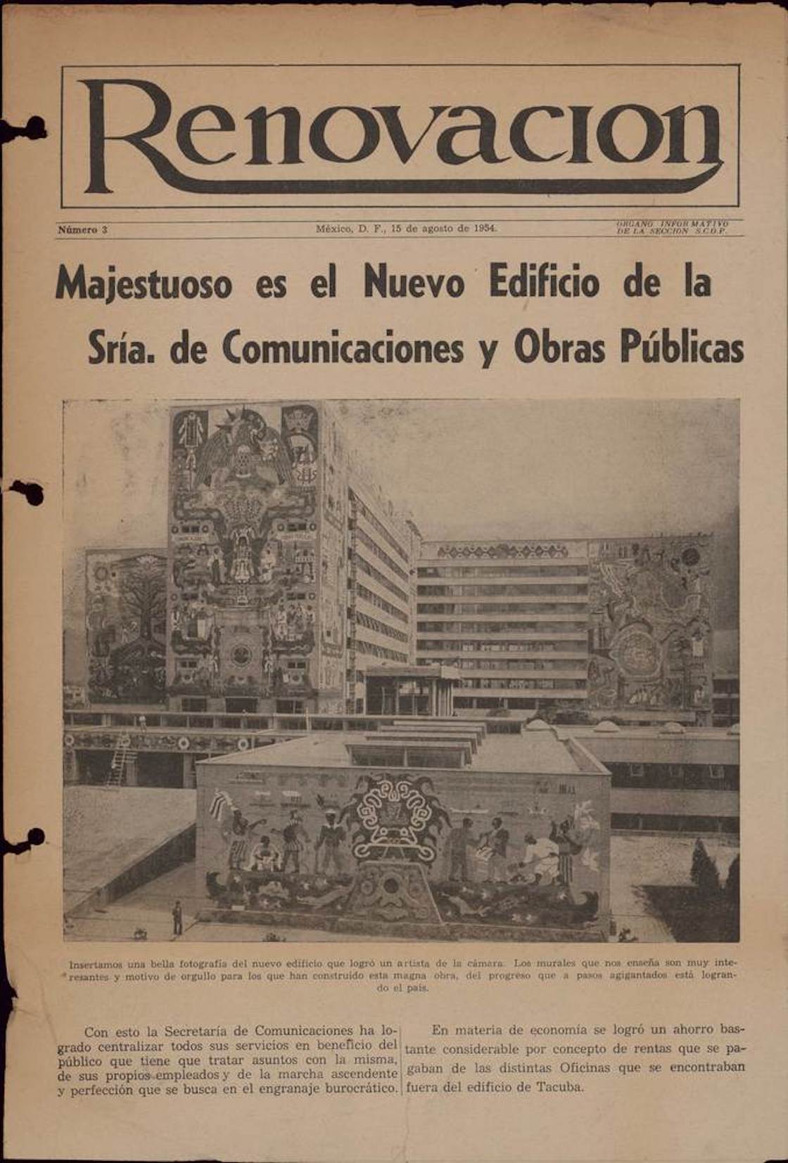 Diario informa inauguración del Centro SCOP.