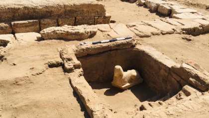 Esfinge encontrada en Egipto.