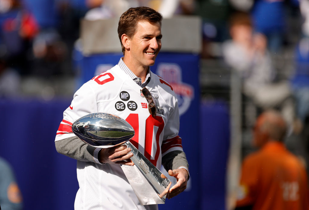 Eli Manning and the Super Bowl title he won with the New York Giants
