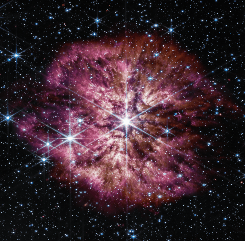 Umierająca gwiazda uchwycona przez teleskop Jamesa Webba.
