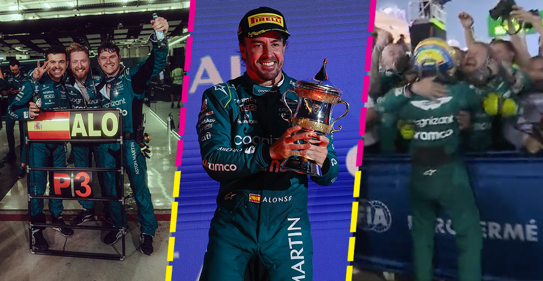 El emotivo festejo de Fernando Alonso por su podio 99 en Fórmula 1
