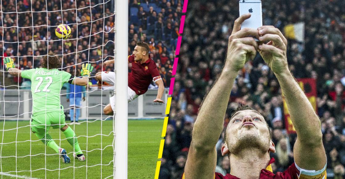 El día que Francesco Totti marcó 2 goles en el Lazio vs Roma y festejó con una impresionante selfie
