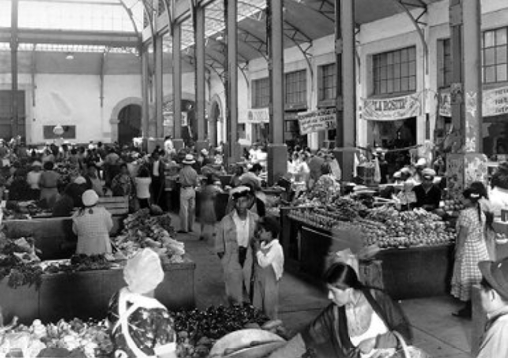 Mercado mexicano en 1940.