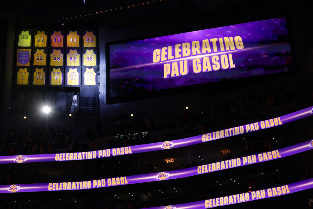Ceremonia del retiro de número de Pau Gasol en Lakers