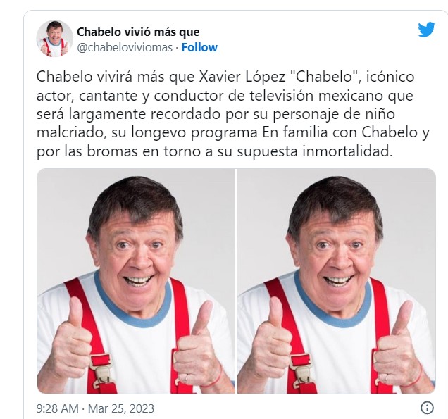 Las emotivas reacciones tras la muerte de Xavier López ‘Chabelo’Las emotivas reacciones tras la muerte de Xavier López ‘Chabelo’