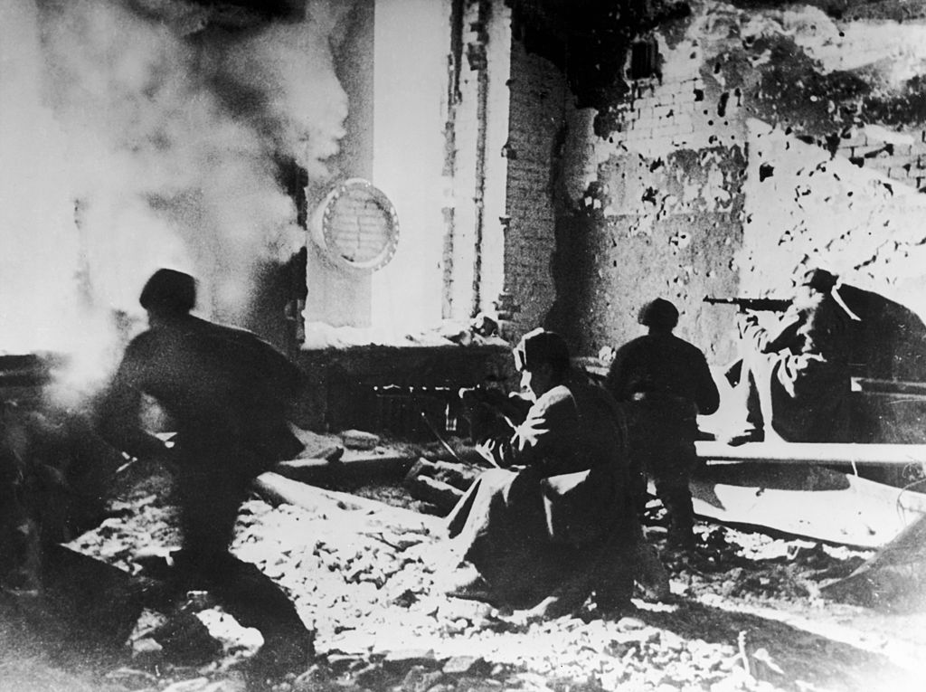 Francotiradores rusos en la Batalla de Stalingrado 