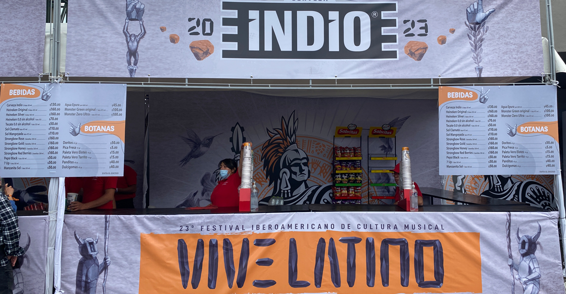 Precios de las cervezas y botanas en el Vive Latino 2023