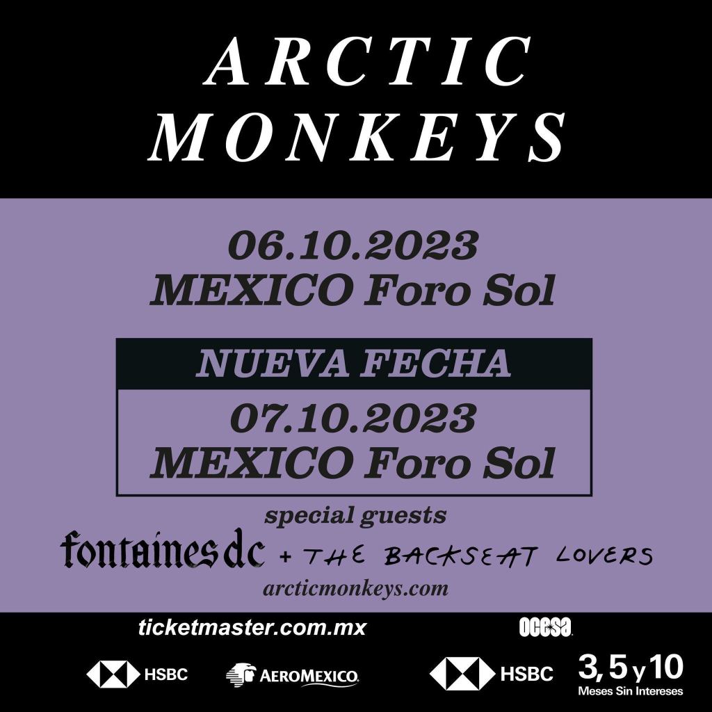 Arctic Monkeys dará dos conciertos en el Foro Sol de la CDMX