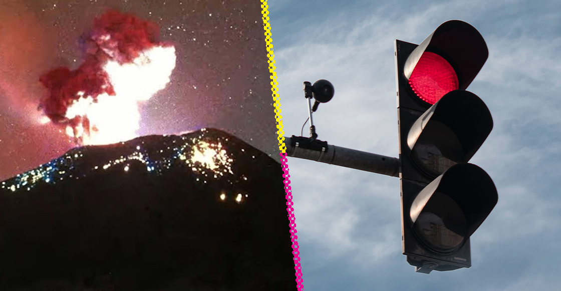 El semáforo de alerta volcánica del Popocatépetl