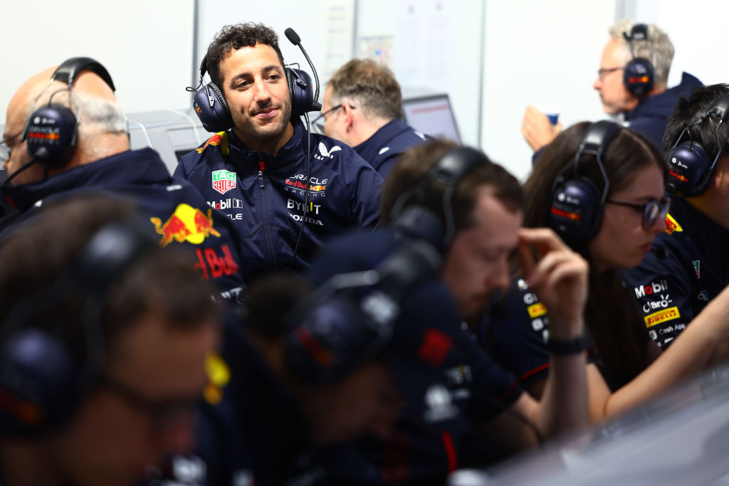 Daniel Ricciardo worked out on the Red Bull simulator