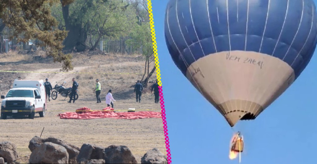 Detienen al piloto del globo aerostático que se incendió y se desplomó en Teotihuacán