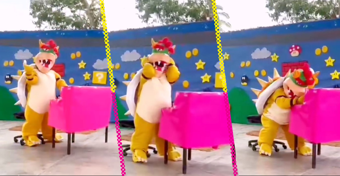 Directora de primaria se vuelve viral por su forma de interpretar a Bowser cantando ‘Peaches’