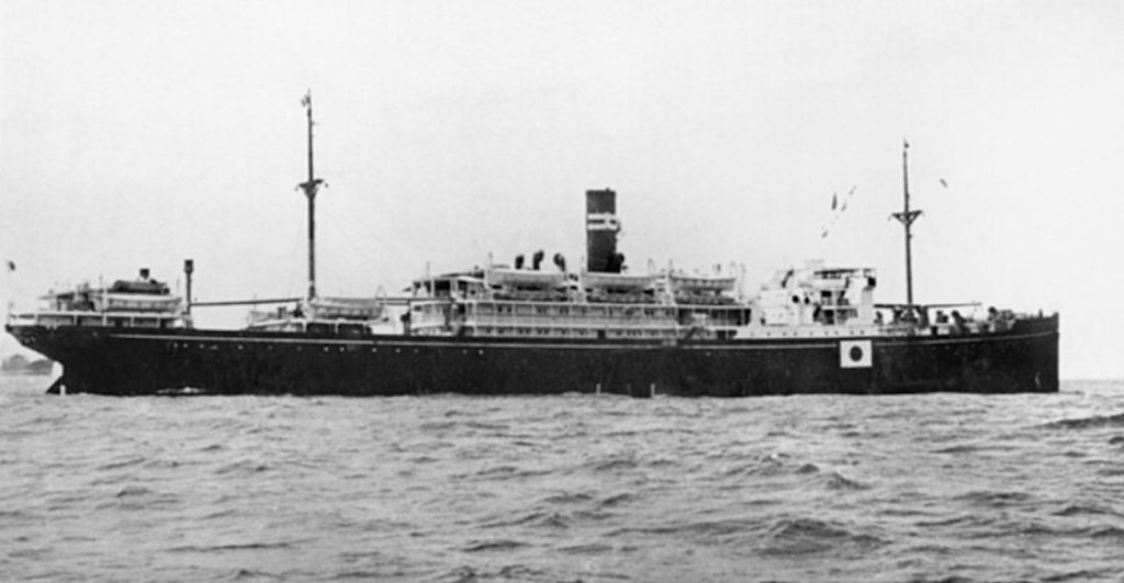 Barco hundido en la Segunda Guerra Mundial