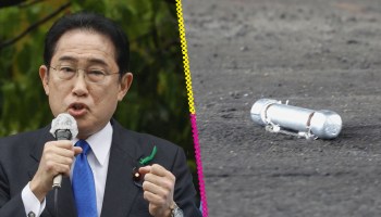 Intentan lanzar explosivo al Primer Ministro de Japón en pleno discurso