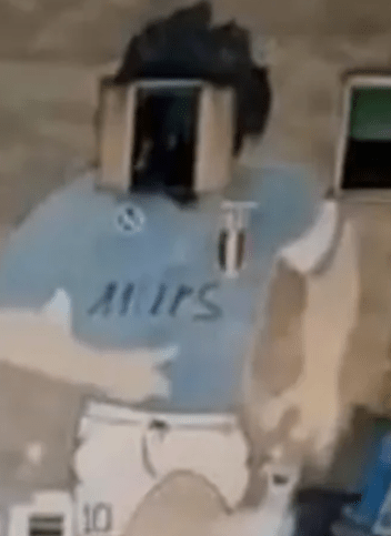 El mural de Maradona con la ventana abierta por Argentina campeón del mundo en 2022