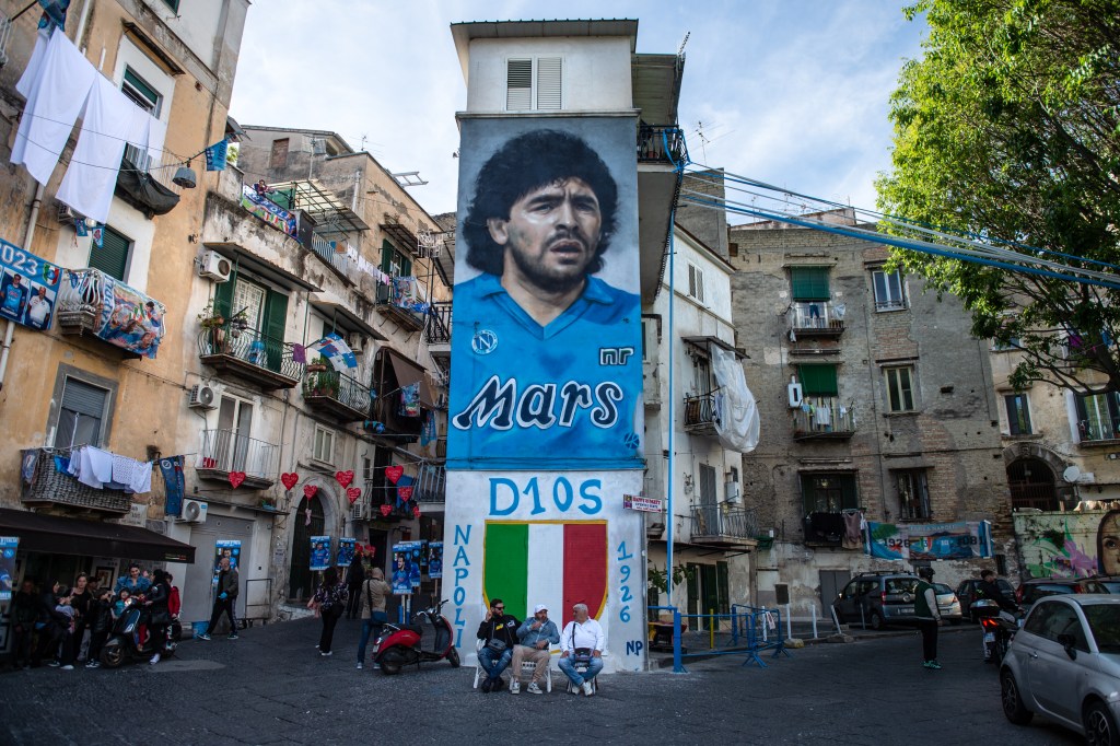 Mural de Diego Armando Maradona en Nápoles
