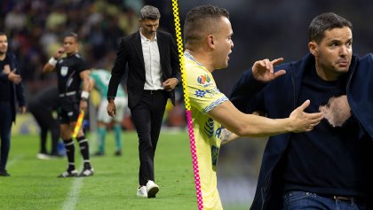 Videos muestran el momento en el que 'Tano' Ortiz le rompe la playera a Larcamón en el América vs León