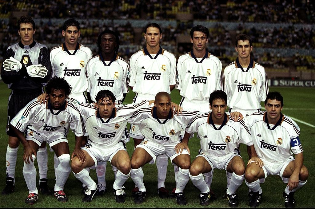 Alineación de los merengues en la Supercopa UEFA de 1998