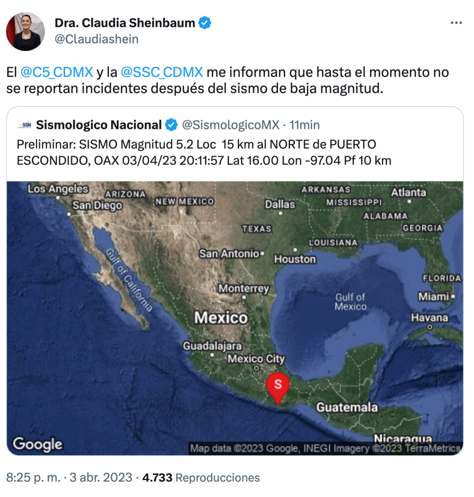 tuit-claudia-sheinbuam-sismo-cdmx-oaxaca