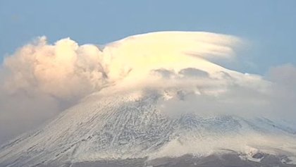 Popocatépetl con nieve