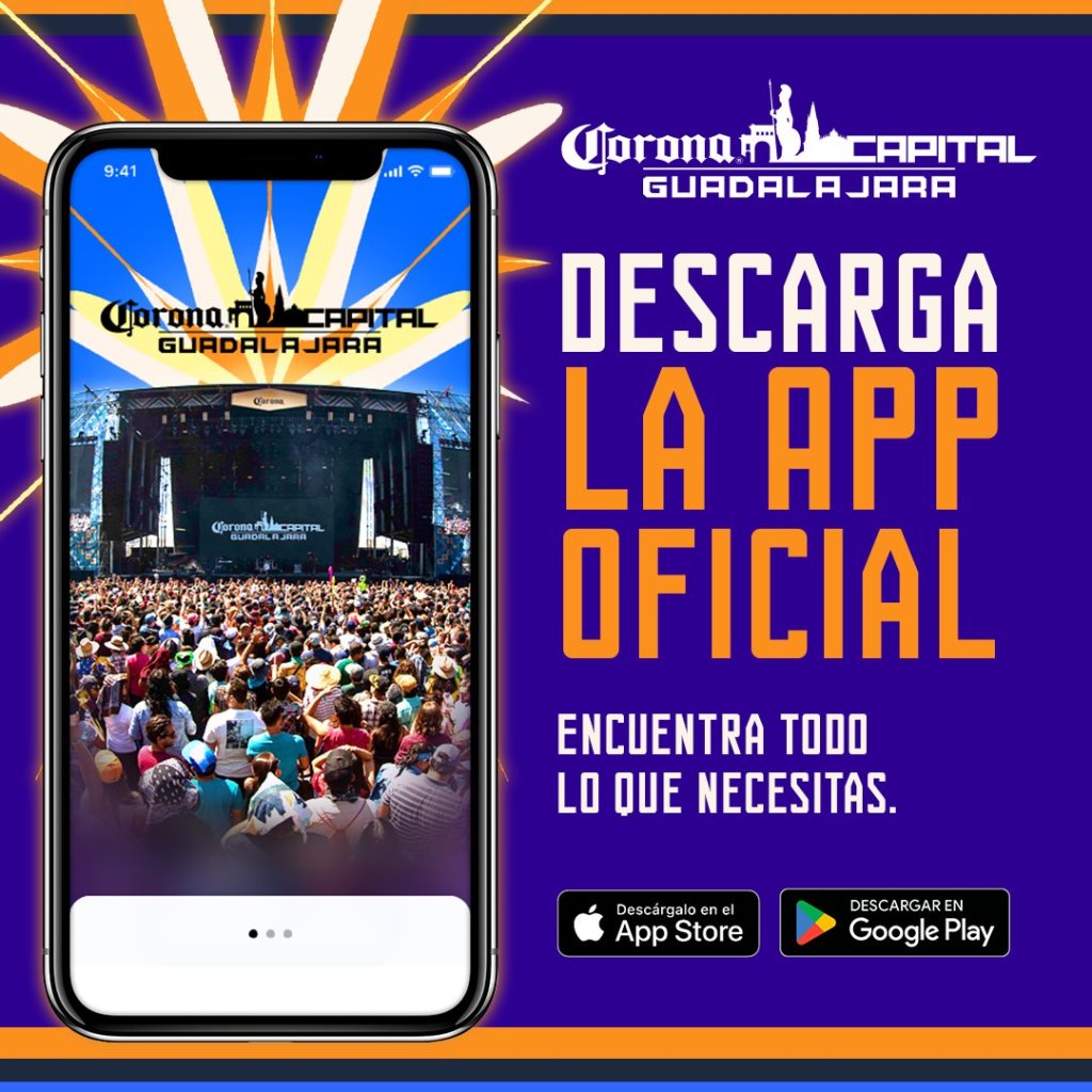 App del Corona Capital Guadalajara 2023. 