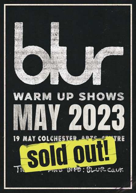 Poster de Blur en Colchester. 