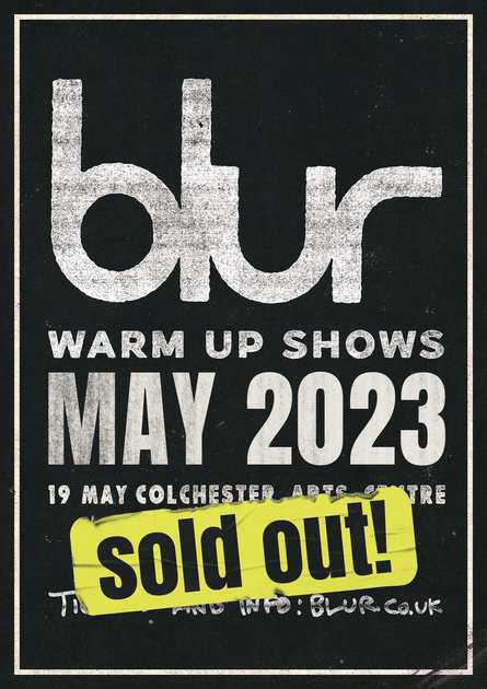 Poster de Blur en Colchester.