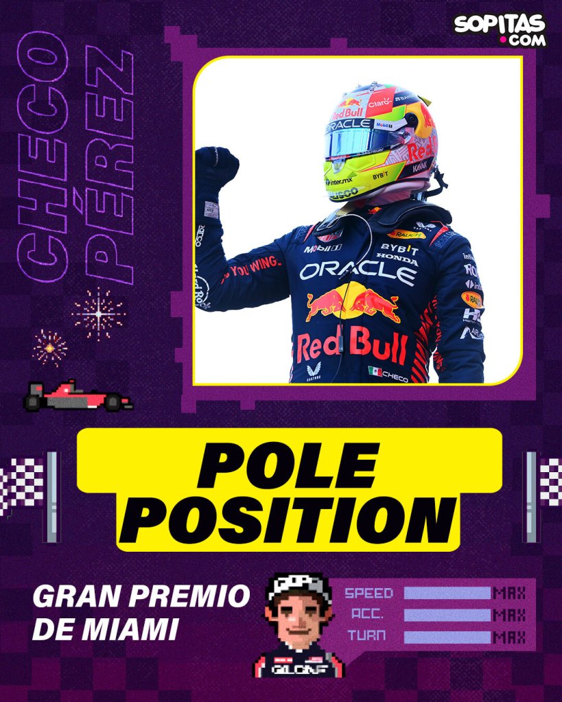 Checo Pérez y la pole position en el GP de Miami
