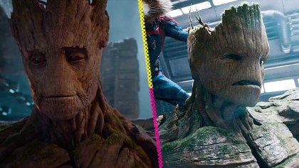 ¿Por qué Groot se ve distinto y dice eso al final de Guardians of the Galaxy'?