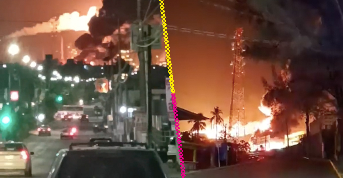 Incendio en refinería de Pemex