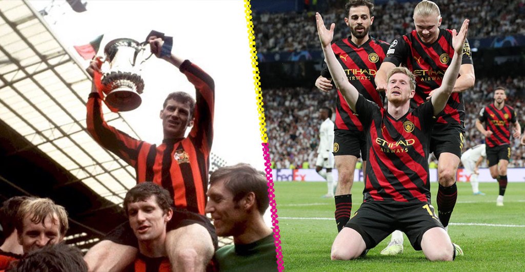 El origen del uniforme rojo y negro del Manchester City, inspirado en el Milán