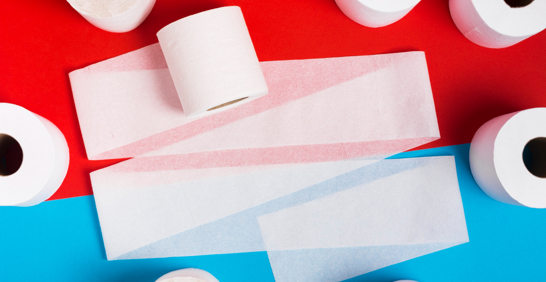 Rollos de papel higiénico.