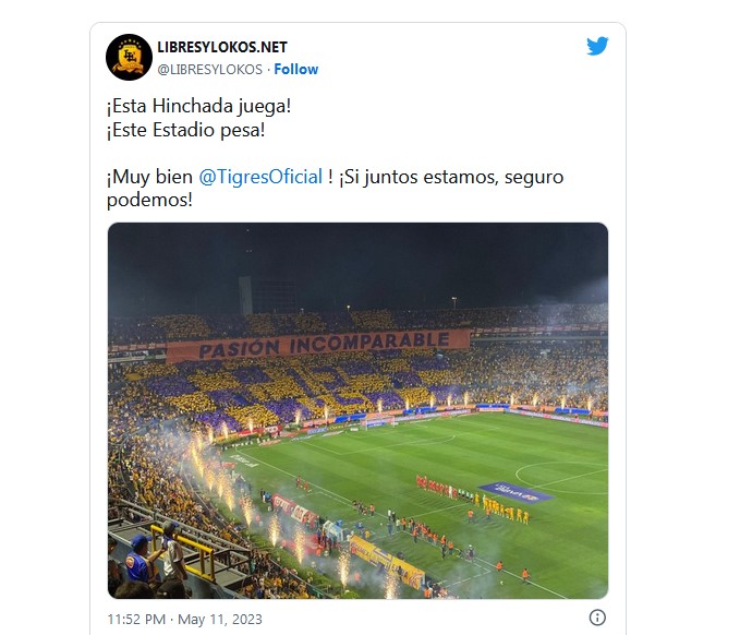Pedazo del Estadio de Tigres le cayó en la cabeza a una aficionada en el partido vs Toluca