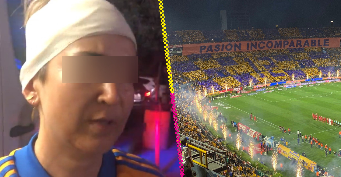 Pedazo del Estadio de Tigres le cayó en la cabeza a una aficionada en el partido vs Toluca