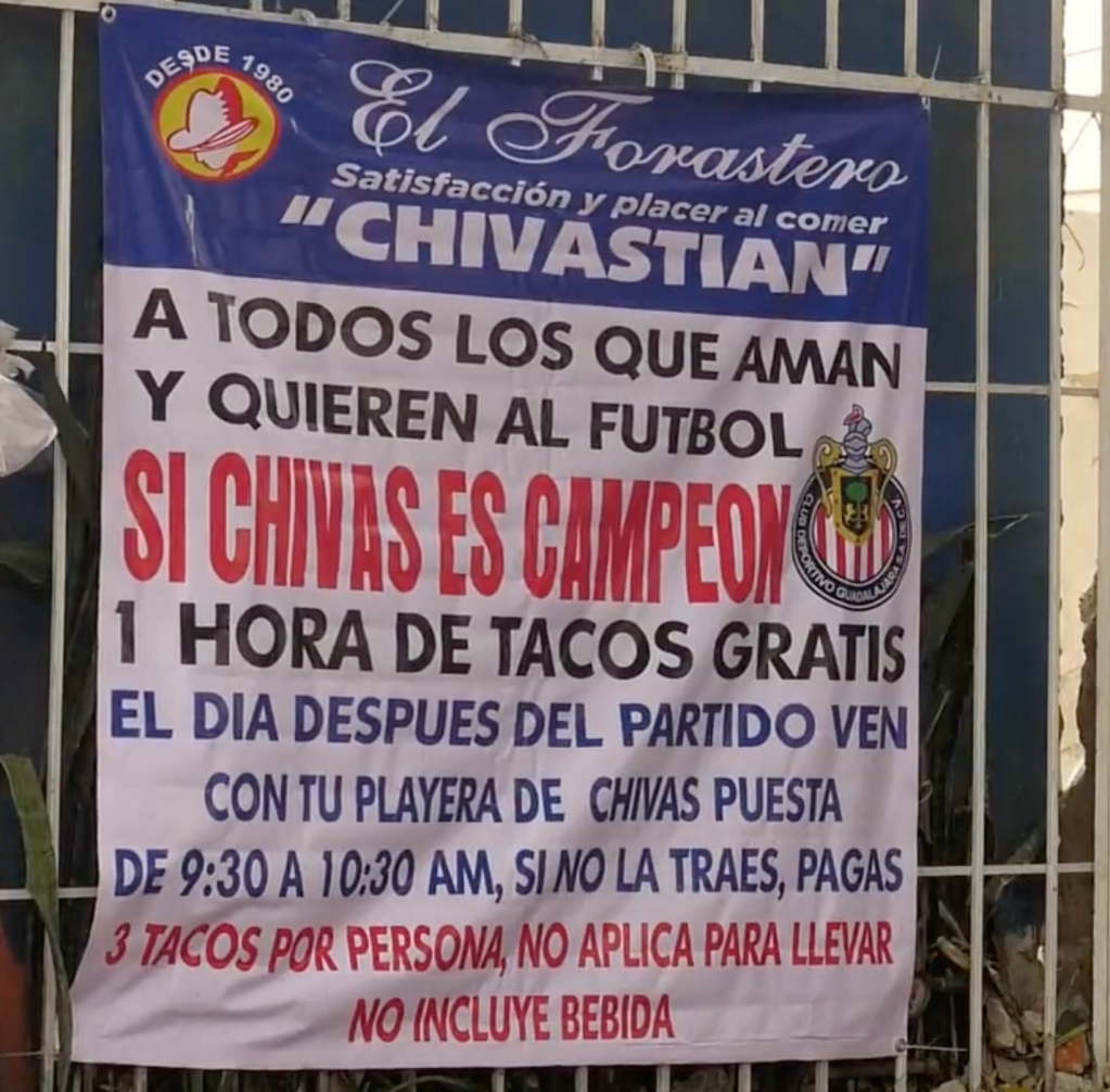 Tacos gratis por Chivas campeón