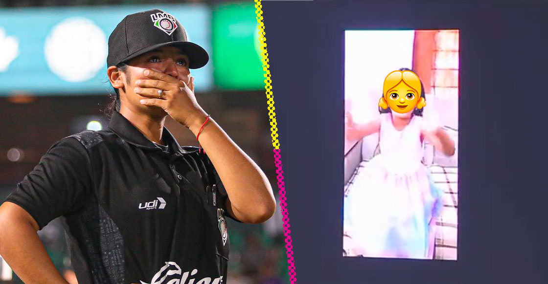 Umpire soltó las lágrimas tras mensaje de su hija por el Día de las Madres en pleno juego