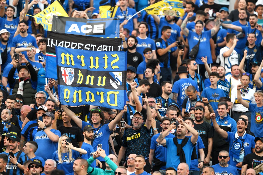 La afición del Inter en la Champions League