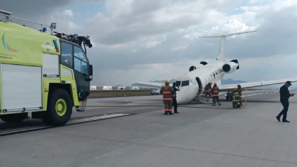 Una aeronave de la FGR aterrizó de emergencia en el AIFA
