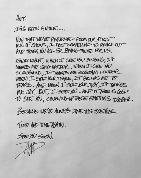Carta de Dave Grohl