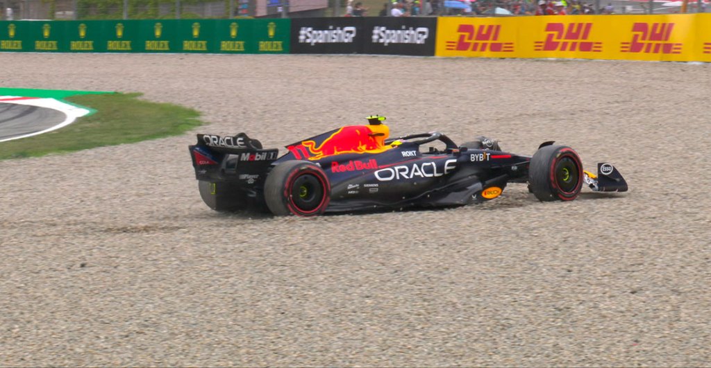 Checo, eliminado en la Q2 tras un nuevo despiste en el GP de España