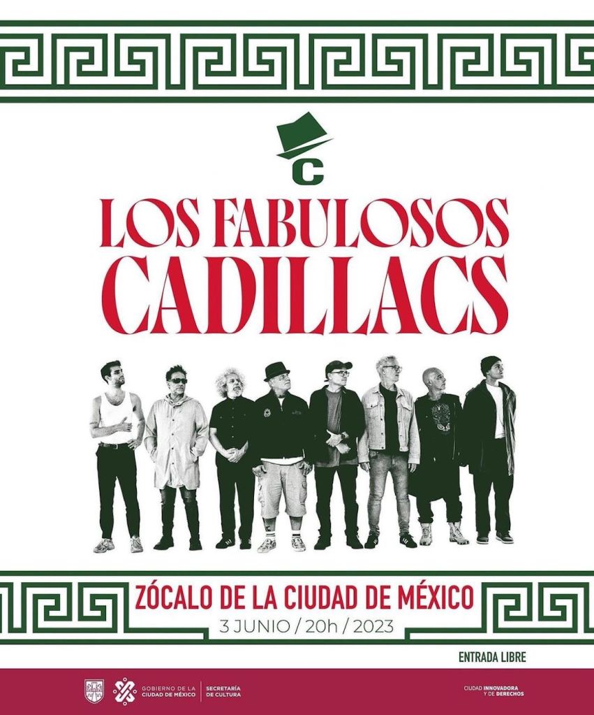 Cierres y rutas por Fabulosos Cadillacs en Zócalo.
