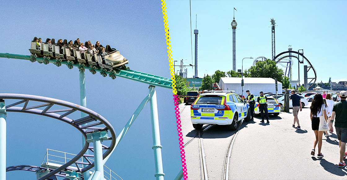 Descarrila vagón en montaña rusa de Suecia