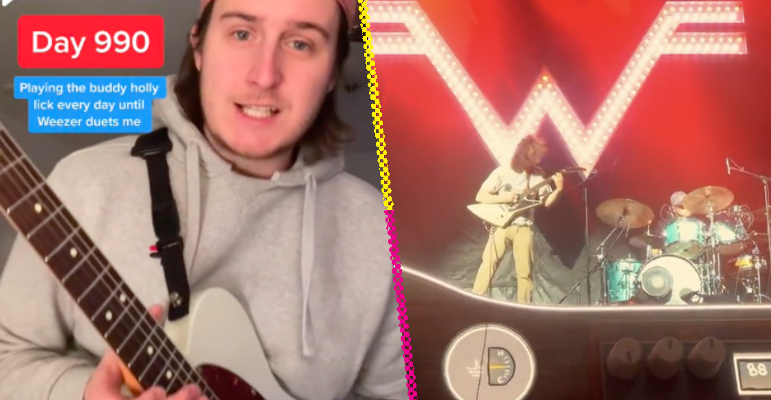 ¡Sucedió! Tiktoker tocó con Weezer después de tres años de hacer covers a 'Buddy Holly'