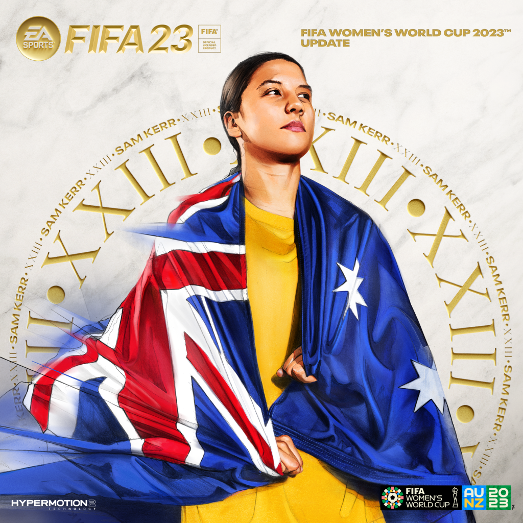 Sam Kerr en la actualización del Mundial Femenil de 'FIFA 23'