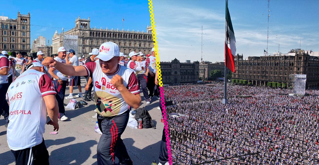 Fotos y videos: Clase Masiva de Box vuelve a romper récord en el Zócalo
