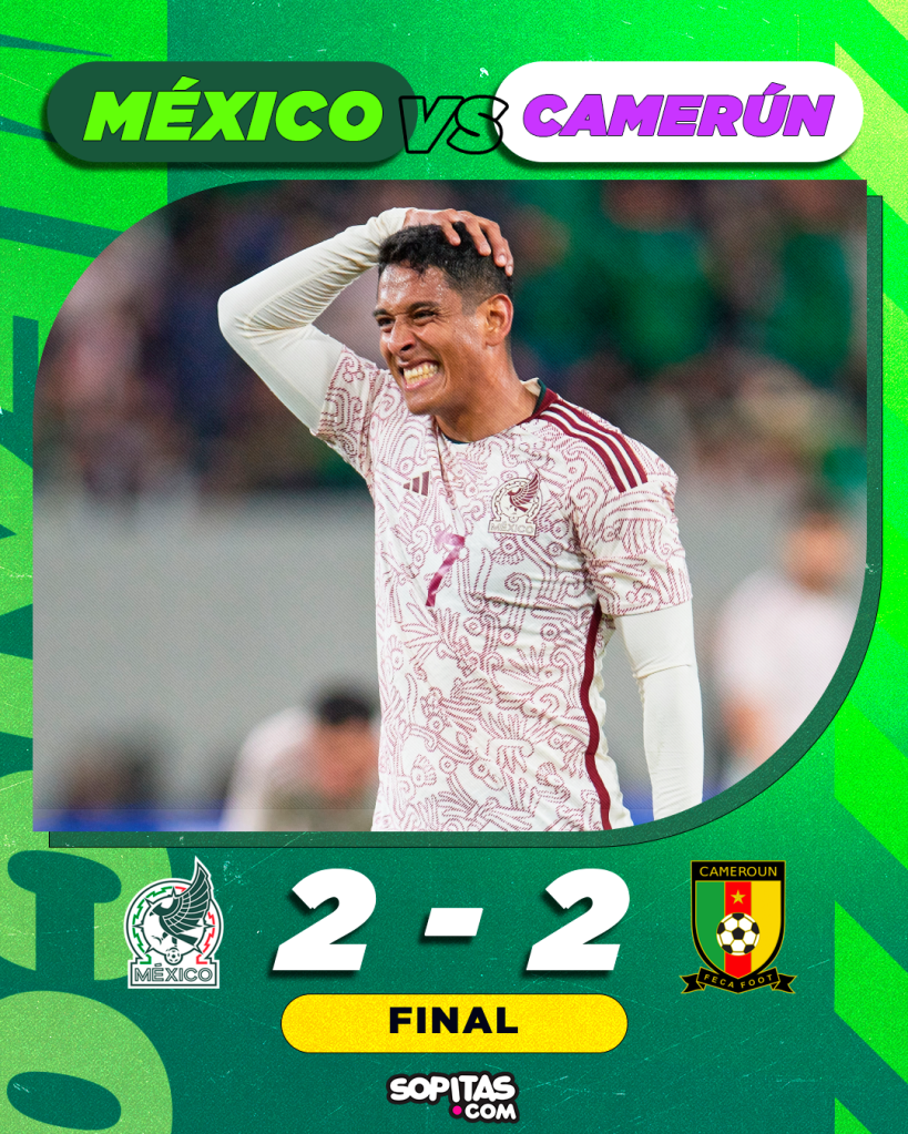 Marcador de la Selección Mexicana vs Camerún