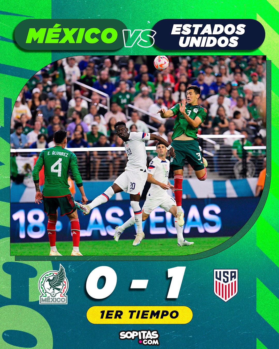 Marcador México vs Estados Unidos en Nations League