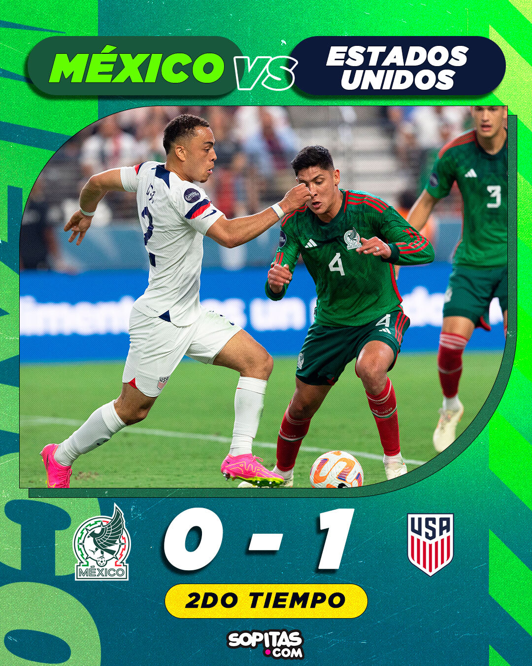 Marcador México vs Estados Unidos de Nations League